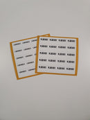 Wash-Proof Name Labels (20 per sheet)