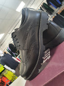 Black Brogue School Shoes (chunky sole) 6461