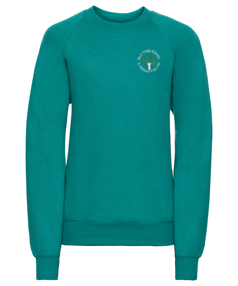 Oakwood Primary School Sweatshirt - Winter Emerald NEW LOGO