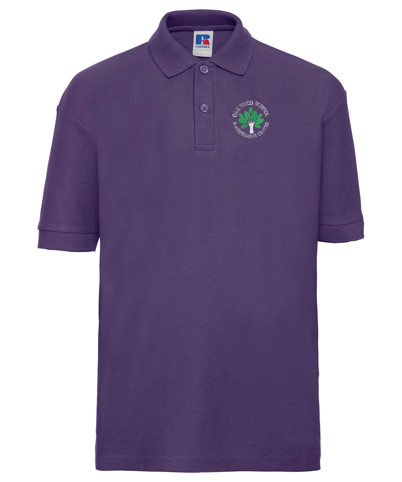 Oakwood Primary School Polo Shirt - Purple NEW LOGO