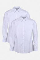 2 Pack Long Sleeve Non-Iron School Blouses